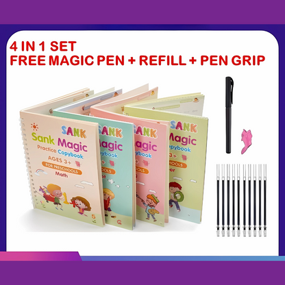 Magic Book Set - B1G1 ( 8 Books + 20 Refill+2 Pen+2 Grip)