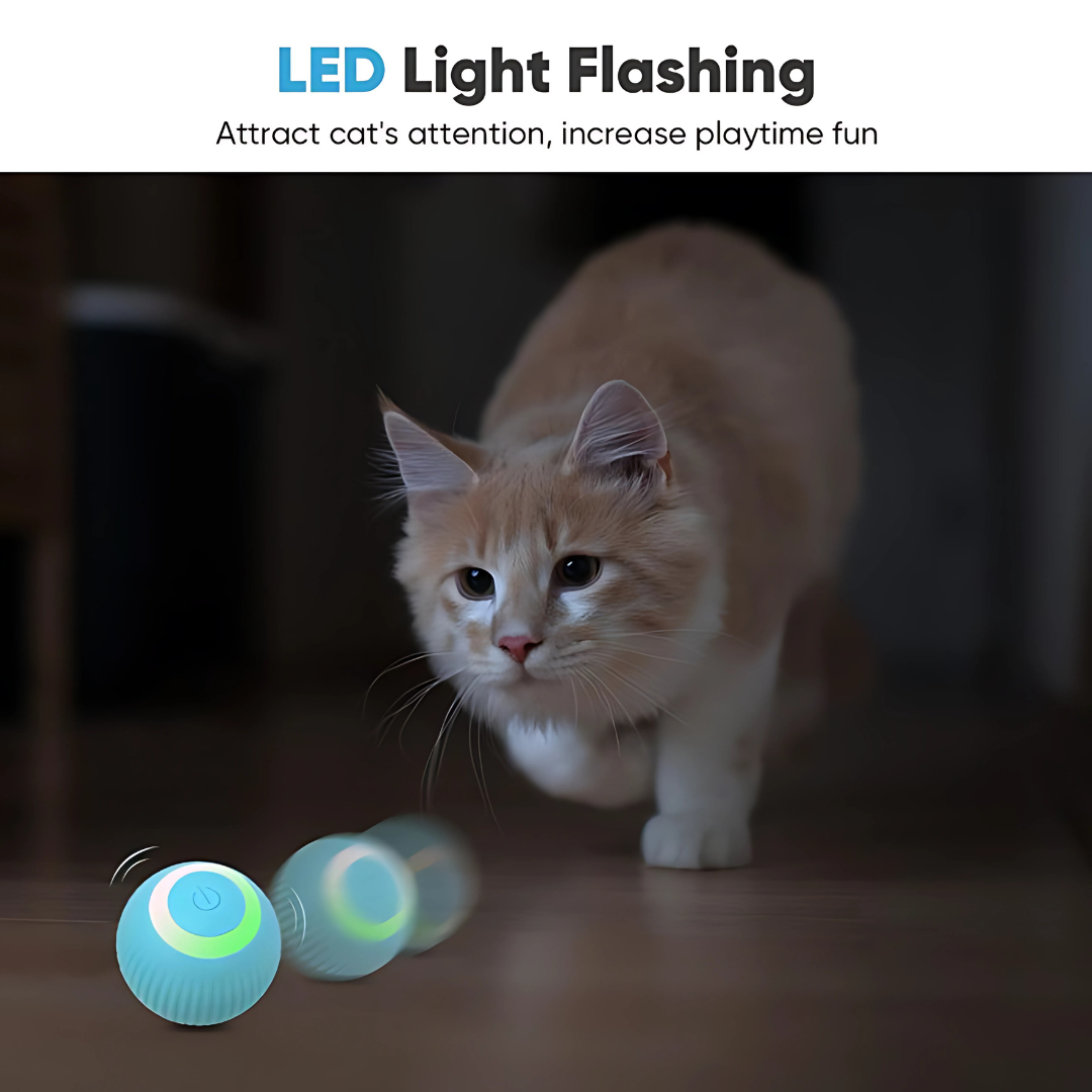 Smart LED 360° Rotating Cat Toy Ball