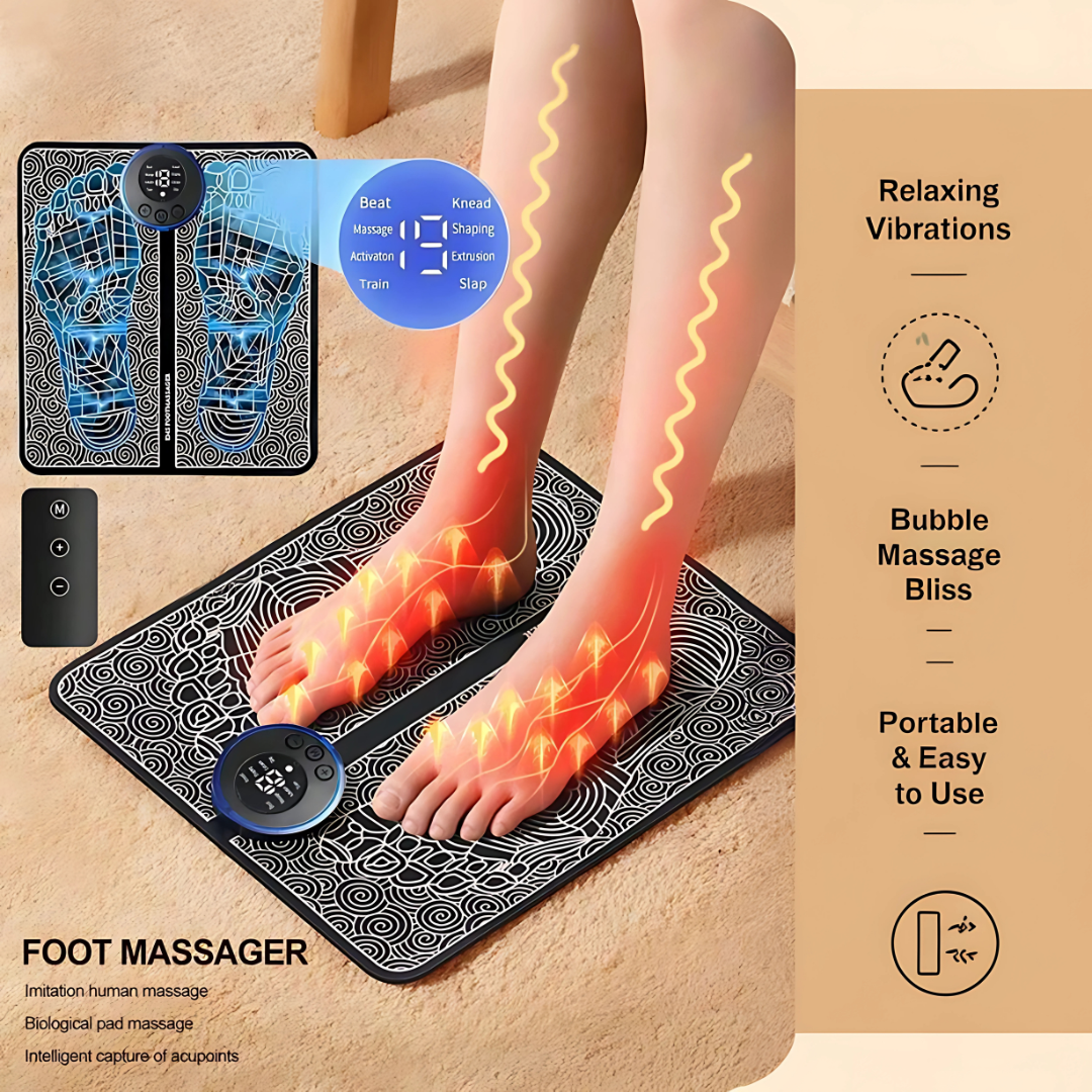 Vibrating Bubble Electric Ems Foot Massager Pad